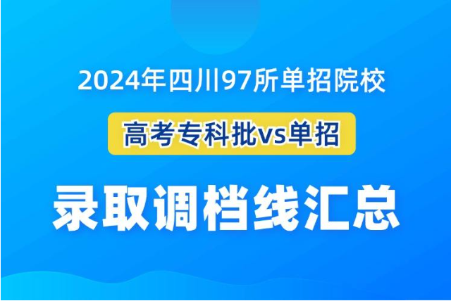 2024年四川省97所單招院校單招vs高考專(zhuān)科批調(diào)檔線